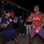 Francis Ngannou Instagram - I let @dadju punch me and he believes that he's the man for the job, stick in music bro, it's dangerous out here 🤣
