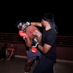Francis Ngannou Instagram - I let @dadju punch me and he believes that he's the man for the job, stick in music bro, it's dangerous out here 🤣