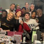 Frankie Grande Instagram – thaaaank you sis @arianagrande for coming to hang out with all of us dweebs at @titaniquemusical 😘😘😘 love youuuu 💕🫧