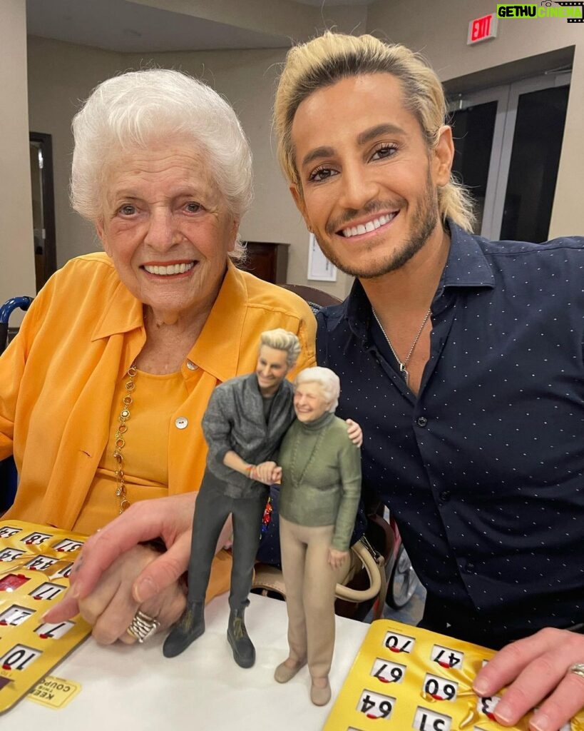 Frankie Grande Instagram - Now we’ll never be far apart 💕✨ love you to the ends of the universe and back Nonna 😘 thank you @doplme for bringing our mini-me to life 😄