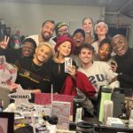 Frankie Grande Instagram – thaaaank you sis @arianagrande for coming to hang out with all of us dweebs at @titaniquemusical 😘😘😘 love youuuu 💕🫧
