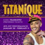 Frankie Grande Instagram – Come see MOI on the critically-acclaimed @titaniquemusical Ship of Dreams with my new DISCOUNT CODE 😘✨

Code: FRANKIE for standard tickets or FRANKIEPRF for preferred tix 🎟️