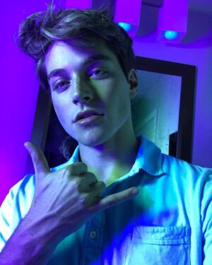 Froy Gutierrez Instagram - even the moon has a dark side. (or maybe just a selfie behind the scenes) ➖🌑➖