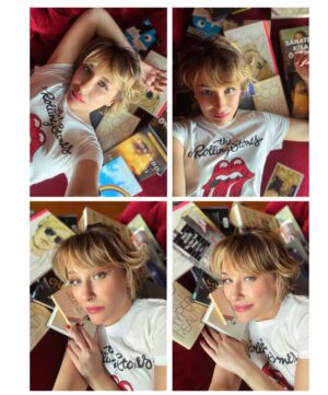 Gülse Birsel Instagram - Bir Rolling Stones tişörtlü fotomuz olmasın mı? Makyöz, kuaför, fotoğrafçı, moda editörü, hepsi benim. Benim borum öter ve yuvarlanan taş yosun tutmaz! @eleledergisi Mayıs 2020 sayısı