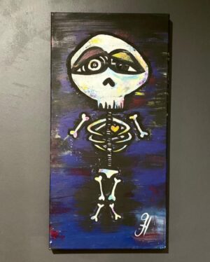 Gabbie Hanna Instagram - giving some of my first paintings a makeover. swipe to see what this painting looked like in december of 2020.