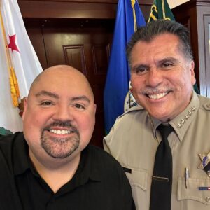 Gabriel Iglesias Instagram - Big thank u to LA County Sheriff Robert Luna for letting my staff and I come by for a little visit. We miss u in LB but happy to see u making a bigger difference in the community.