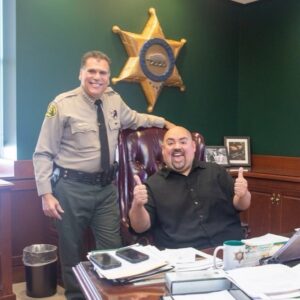 Gabriel Iglesias Instagram - Big thank u to LA County Sheriff Robert Luna for letting my staff and I come by for a little visit. We miss u in LB but happy to see u making a bigger difference in the community.