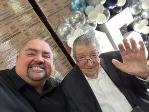 Gabriel Iglesias Instagram - Had the honor of spending some time with the founder of @tapatiohotsauce Mr. Saavedra ( @jls4685 ) on his 95th bday. What an incredible life. A real inspiration. He told me his number one accomplishment in life is being a father 😊 Long live Mr. TAPATIO 🔥