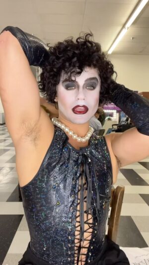 Garrett Clayton Instagram - I’d be lying, if I said I wasn’t having a blast doing Rocky Horror Picture Show with @ofccreations . This quality of this show is through the roof and I’m proud to share the stage with these amazingly talented people every night. ♥️👄 #rockyhorror #rockyhorrorpictureshow #frankenfurter
