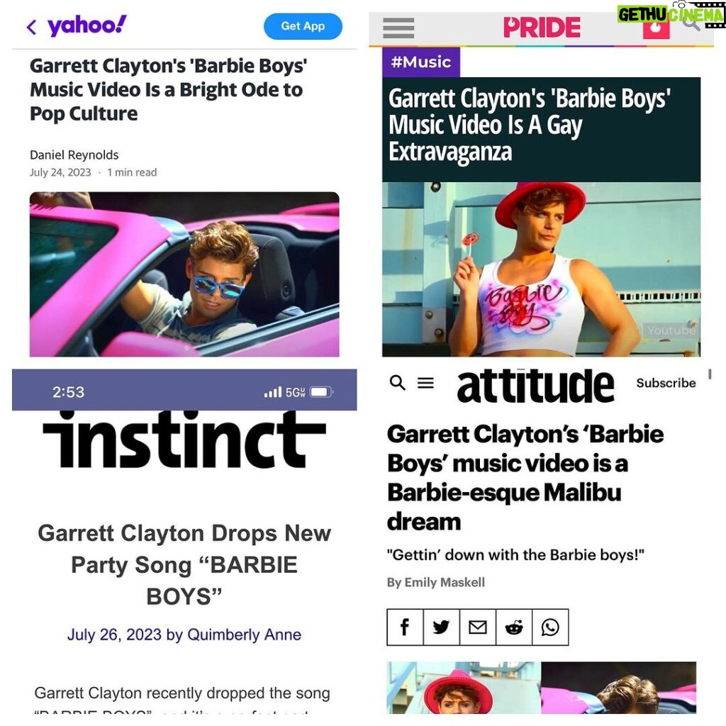 Garrett Clayton Instagram - Just a quick appreciation post for all the press that’s reporting on my new single #barbieboys. It means the world to me to have your support! I’ll keep working hard to deliver quality to you all!!! ♥️😭♥️ Thank you SO MUCH for all the love! Excited to finally be sharing all of this work with everyone! We have some surprises in the works for September and October! 🥳🙌♥️ #barbie #music