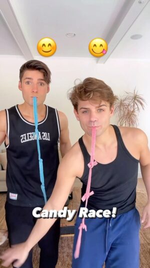 Garrett Clayton Instagram - Guess who will win before it’s over! 

#candy #candyrace #mariokart #funny