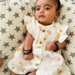 Gayathri Yuvraaj Instagram - “Dressed in giggles and wrapped in love Yuga steals the spotlight. 🌈💖 My Chutti Kannamma🦋🦋🦋 Wearing @honchoobaby #yugayuvraaj #daddysprincess👑 #🦋🦋
