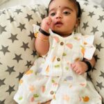 Gayathri Yuvraaj Instagram - “Dressed in giggles and wrapped in love Yuga steals the spotlight. 🌈💖 My Chutti Kannamma🦋🦋🦋 Wearing @honchoobaby #yugayuvraaj #daddysprincess👑 #🦋🦋