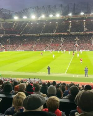 George Russell Instagram - Amazing atmosphere at Old Trafford today @manchesterunited. ⚽️ Great to be here with INEOS.