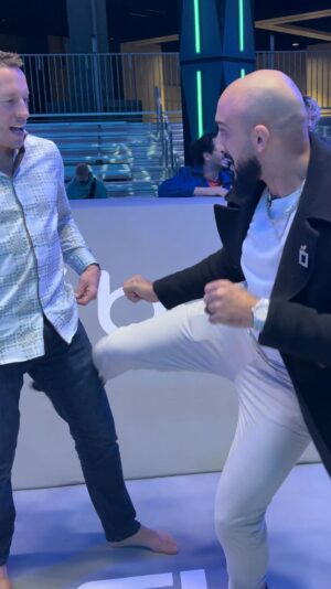 Georges St-Pierre Instagram - @president.awesome ❌ @georgesstpierre discuss the “Superman Jab.”
