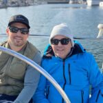 Giacomo Gianniotti Instagram - We went sailing today. With the best @natasha_lee_martin and @giacomo_gianniotti taking us on a great Sail. Choppy waters today kept us close, but we had a great time! What a beautiful day. Thank you @natasha_lee_martin for just being the coolest. We love sailing with you. 🙏🏼 Happy we got Giorgio Gianniotti on the boat while he was here. Perfect day! And of course a little Christopher Cross while sailing sets tho mood haha Marina del Rey, California