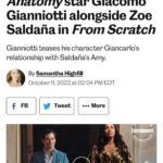 Giacomo Gianniotti Instagram - 10 Days!!! The countdown begins. Excited for you all to meet Giancarlo in the upcoming @netflix series #FromScratch Thanks to the whole team at @hellosunshine to writer @tembilocke and showrunner @atticalocke , director extraordinare @nzingbling our Amy @zoesaldana and our amazing cast and crew. This one was a blast. Can’t wait for you all to go on this adventure. Make sure to have, pasta, wine and some tissues close by. 🍝 🍷 🤧 🇮🇹 Full story in the link in my stories. #netflix #fromscratch Hollywood, California