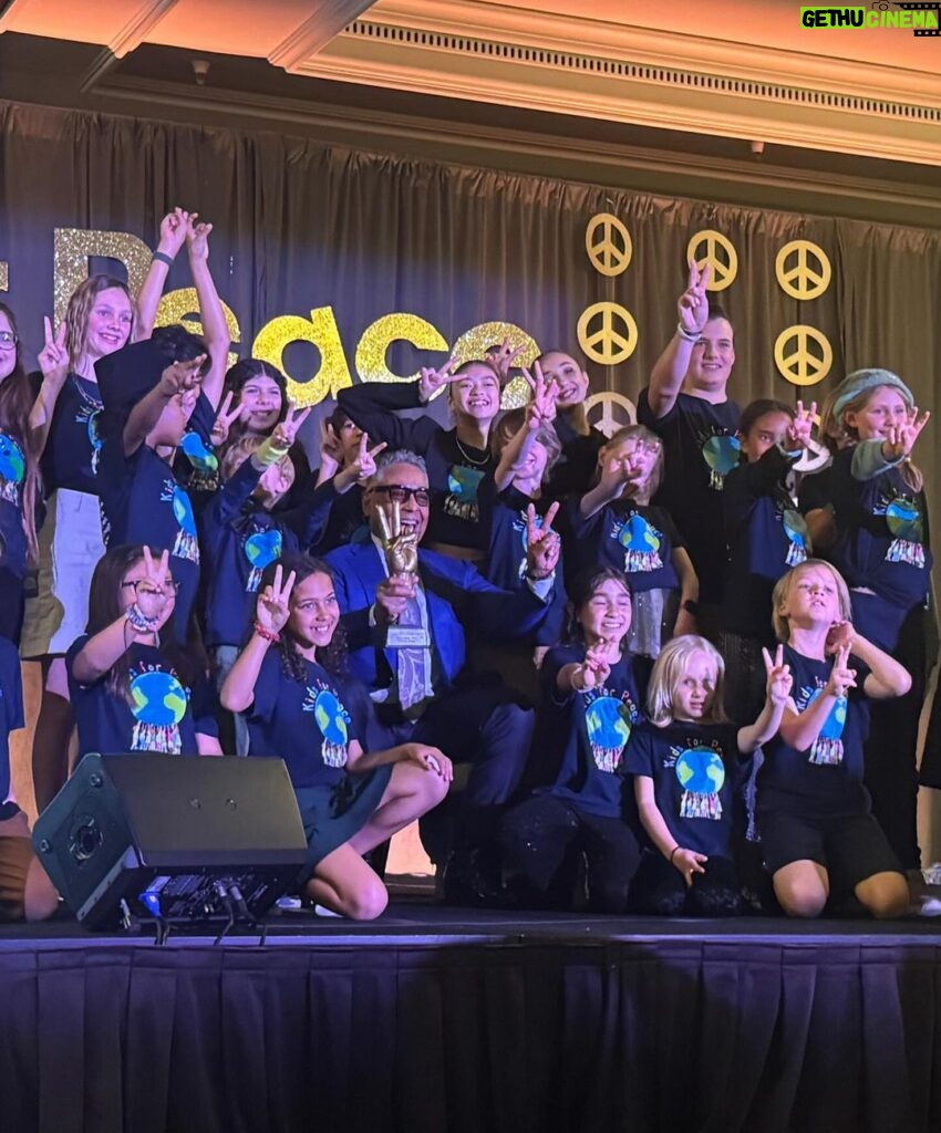 Giancarlo Esposito Instagram - @kidsforpeace!!!!! Kids promoting, sustaining, and facilitating Peace and Kindness around the world! Taking action to make the world a better place! I am so proud to have been honored as a PEACE HERO! To be part of this amazing movement has changed my life. You kids are the true Hero’s leading the way everyday in every way!! #KidsForPeace #PeaceHeroGala