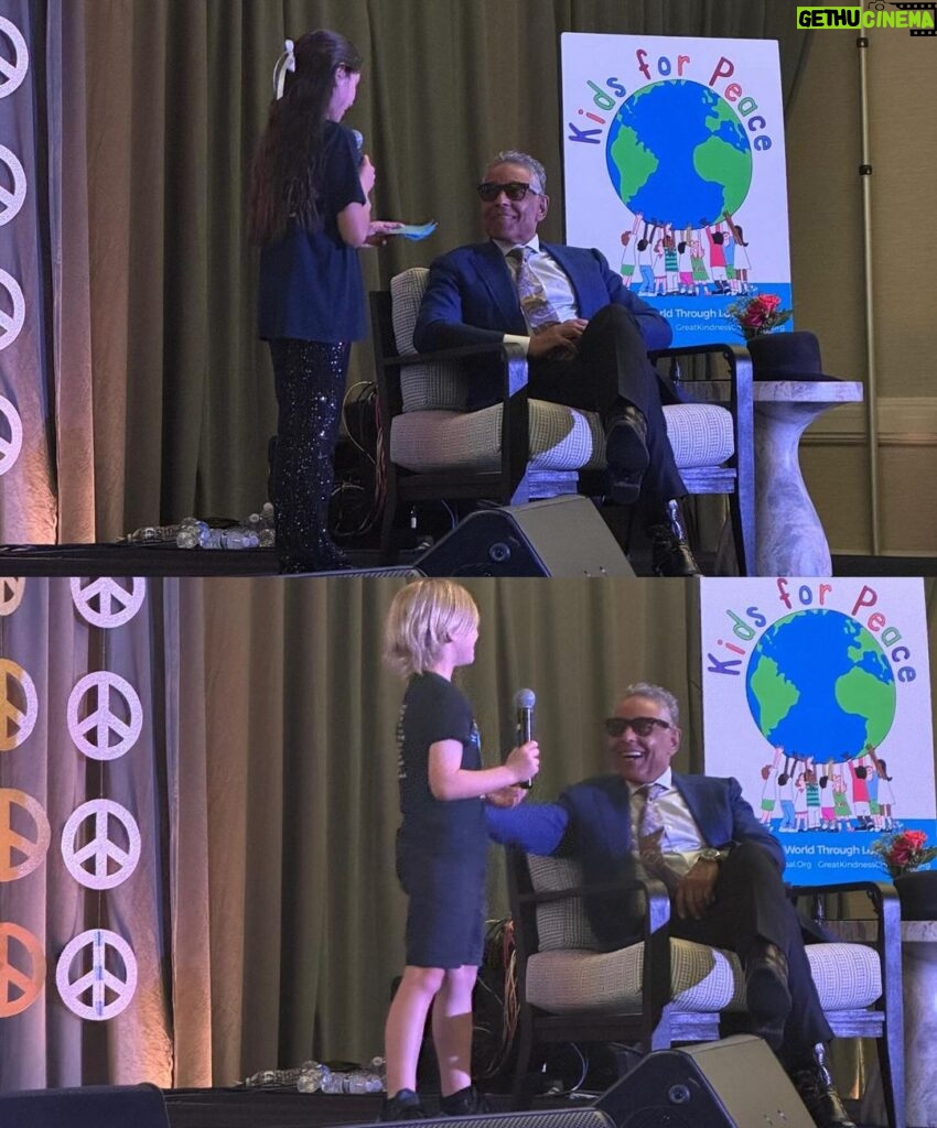 Giancarlo Esposito Instagram - @kidsforpeace!!!!! Kids promoting, sustaining, and facilitating Peace and Kindness around the world! Taking action to make the world a better place! I am so proud to have been honored as a PEACE HERO! To be part of this amazing movement has changed my life. You kids are the true Hero’s leading the way everyday in every way!! #KidsForPeace #PeaceHeroGala