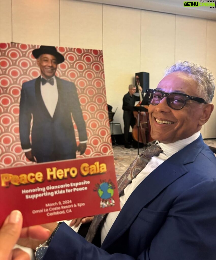 Giancarlo Esposito Instagram - @kidsforpeace!!!!! Kids promoting, sustaining, and facilitating Peace and Kindness around the world! Taking action to make the world a better place! I am so proud to have been honored as a PEACE HERO! To be part of this amazing movement has changed my life. You kids are the true Hero’s leading the way everyday in every way!! #KidsForPeace #PeaceHeroGala