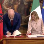 Giorgia Meloni Instagram - Da Palazzo Chigi, le dichiarazioni alla stampa con il Primo Ministro della Repubblica d'Albania, Edi Rama.