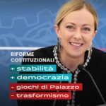 Giorgia Meloni Instagram - La riforma costituzionale che abbiamo presentato mette fine ai governi tecnici e alla possibilità di creare maggioranze arcobaleno. Oggi diciamo basta ai giochi di palazzo, restituiamo ai cittadini il loro legittimo diritto di decidere da chi essere governati e diamo maggior stabilità e credibilità alle nostre Istituzioni. Era un nostro impegno, lo porteremo a compimento.