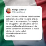 Giorgia Meloni Instagram - Viva il nostro Tricolore. Viva l’Italia.