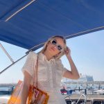 Giovanna Chaves Instagram – bday Fabio 💛🥂☀️ Yacht @ Dubai Marina Yacht Club