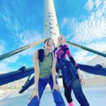 Grimes Instagram - remembering the time me and @jennierubyjane got to climb rockets like.. 🧚🏻‍♀️🚀