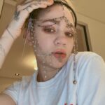 Grimes Instagram - ppl make fun of my big nose and weird face but I think it’s cool to be strange. Took me a while to figure out how to make makeup look good cuz regular tricks don’t work. But I’m grateful to be oddly designed