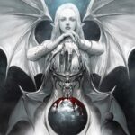 Grimes Instagram - This was the original Miss Anthropocene album cover which I commissioned from one of my *favourite* artists @rupid79m 🤍🤍 I polled a bunch of ppl and everyone said not to use it (??) but I wish I trusted my gut. I fucking LOVE this painting. Maybe there’s a way to utilize it still (very open to ideas if u guys have ideas). I also love commissioning and/ or buying prints and art. It’s something I just got into this year. It’s a great way to support visual artists during the quarantine. Some Artists I dig are @wlop @ya.hime @vickisigh @belgeist Normally I draw the covers myself I just wasn’t feeling it for miss A after like ten failed album covers. Ps I love what we did w Ryder and Gmunk. Not hating on that just wish I’d even kept this as the illustration in the program maybe instead of my drawing which.. is fine but not blowing my mind haha