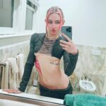 Grimes Instagram - Pink ink by @glyphomancer (were only maybe 1/3 done) Haha and listen to software !