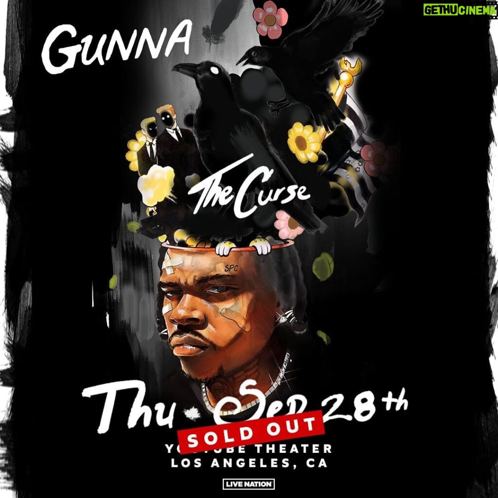 Gunna Instagram - 💀🎁 the Curse - LA / SOLD OUT the Gift - NYC