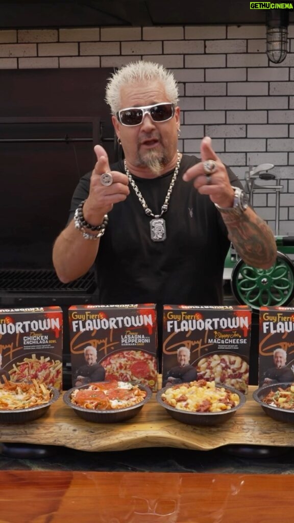 Guy Fieri Instagram - CITIZENS OF FLAVORTOWN! I’m bringin’ some heat to your freezer with my new line of frozen entrees, exclusively at @walmart 🔥 Each one of these REAL DEAL MEALS is packed with the bold flavors you expect from Flavortown, all for under $6. Head to Walmart today and take a trip to Flavortown!