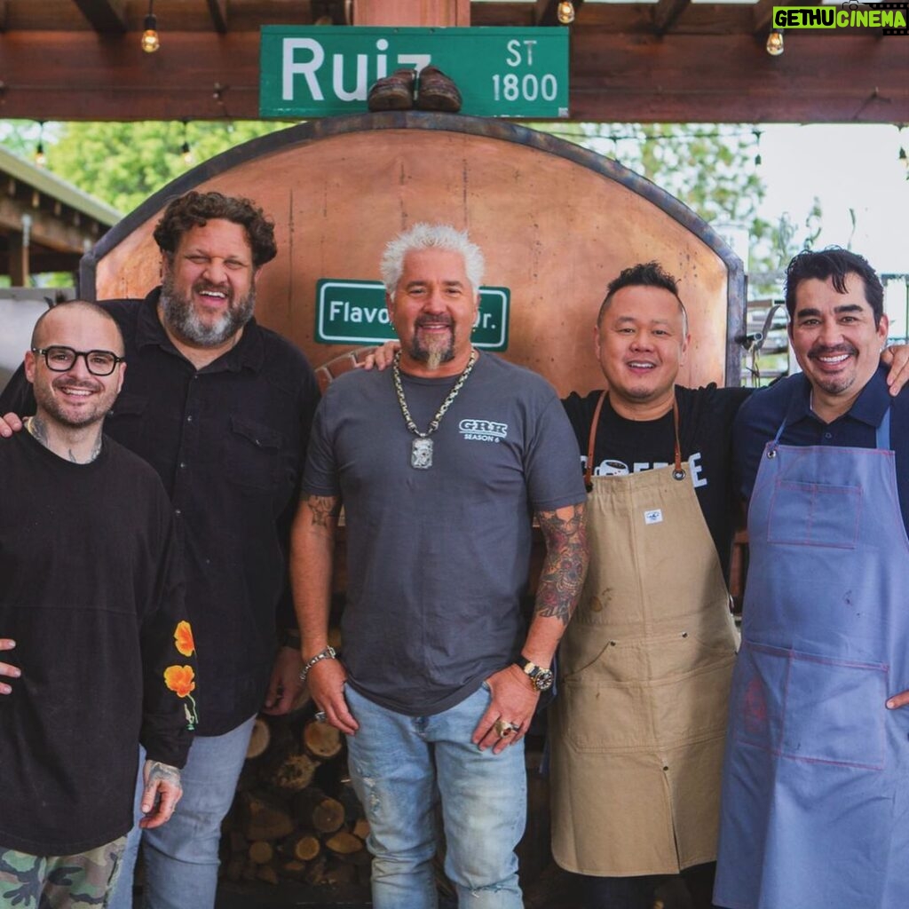 Guy Fieri Instagram - The last time we’re at the Ranch in 2023!! 🔥 Tune in today at 12pm on @foodnetwork for an all new episode of #GuysRanchKitchen 👊🏼🥪