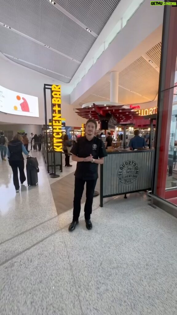 Guy Fieri Instagram - Come check out our new Flavortown Kitchen & Bar in the Newark airport ✈️ SO proud of our #knucklesandwich team 🔥🙌 v/o: @jason_aron #grandopening #flavortown