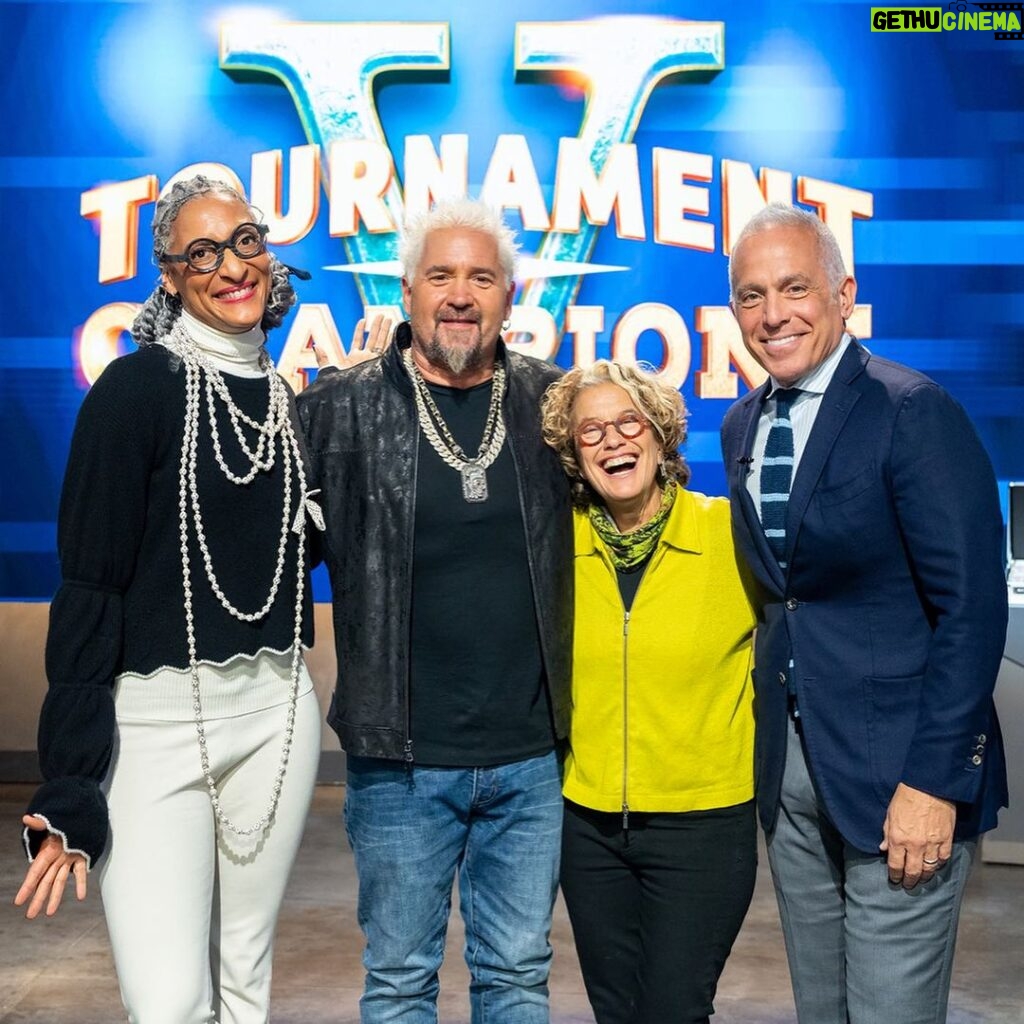 Guy Fieri Instagram - #TOURNAMENTOFCHAMPIONS IS BACK!! Can’t wait for you all to see this season, it’s going to be EPIC!! Tune in tonight on @foodnetwork or stream it on @streamonmax 🔥