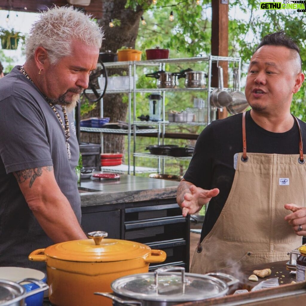 Guy Fieri Instagram - The last time we’re at the Ranch in 2023!! 🔥 Tune in today at 12pm on @foodnetwork for an all new episode of #GuysRanchKitchen 👊🏼🥪