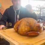 Guy Fieri Instagram - @guyfieri and @hunterfieri smoking up a delicious turkey on the Woodwind Pro. The best way to smoke a turkey this Thanksgiving.