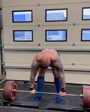 Hafþór Júlíus Björnsson Instagram - 310kg x 4 reps. Things are moving in the right direction. Happy with how weights are moving and that I’m able to do it all without a belt. I’ll probably finish this training cycle without a belt and then start implementing it in my next one. Beard looking great with the help of @thebeardstruggle use code Hafthor for a 20% off all products. Link in bio!