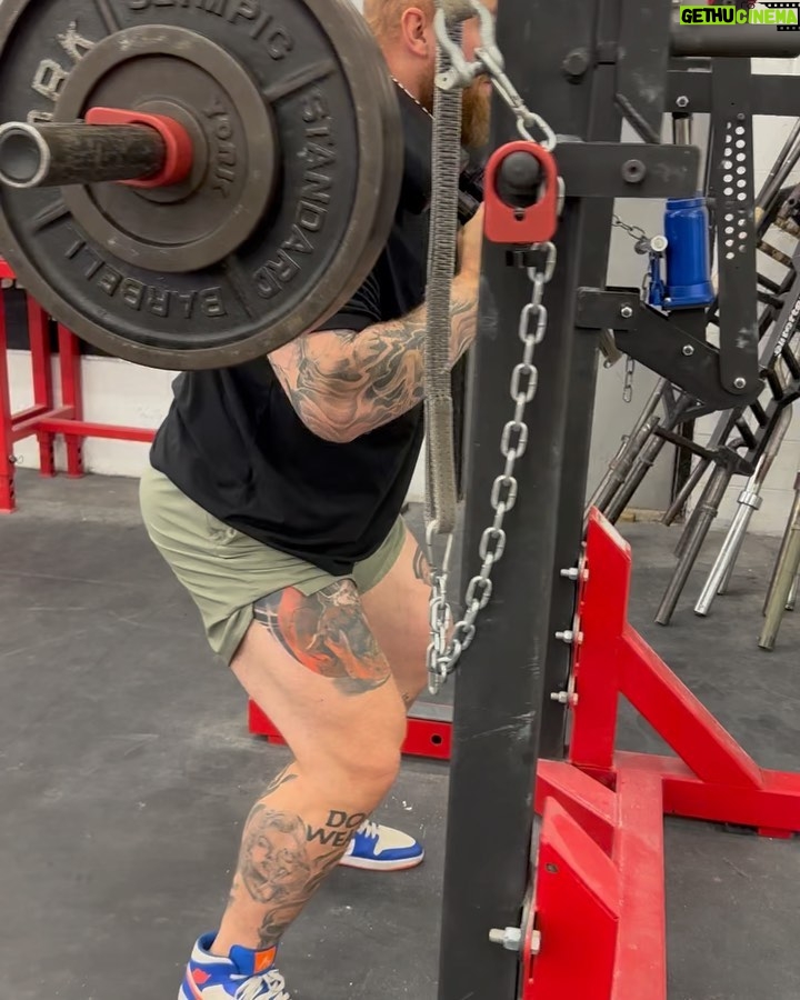 Hafþór Júlíus Björnsson Instagram - Proper workout today. Squats, leg press and lying leg curl before flying back home. I’ll definitely be back at Iron Sport Gym next week. Great gym with awesome equipment. Highly recommend it for anyone looking for a good powerlifting, strength gym in Philly.
