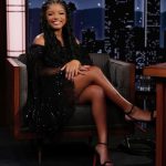 Halle Bailey Instagram – big thank you to @jimmykimmellive for having me come & get to speak a bit about this past year for me & our new film the color purple ♥️🥰✨