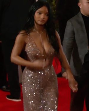 Halle Bailey Instagram - my first solo song was nominated for a grammy 😭✨i’m so thankful to now be a 6x grammy nominee 🥹thank you jesus 🤍✨sometimes it doesn’t feel like this is really my life, i’m so so grateful., a few shots of the best time last night !! 🥰