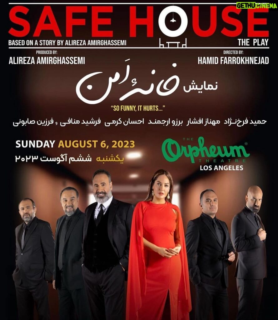 Hamid Farrokhnejad Instagram - SAFE HOUSE The Play THIS SUNDAY AUGUST 6 ORPHEUM THEATRE (Los Angeles) Orpheum Theater (Los Angeles)