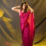 Hansika Motwani Instagram - 🌷 • • • Styled by: @niru05_raghupathy Saree:@surmaye_ Earings:@qisbyashmeet @ascend.rohank Bangle:@minerali_store Photography:@prachuprashanth Hmu: @rupeshryadav @rachaelstylesmith Styling team: @ipshitaa.arora @saigopalchikkala_cine_costumer @rekha1210 #guardian #promotions