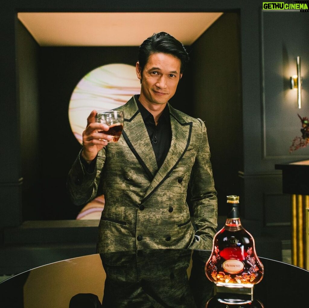 Harry Shum Jr. Instagram - Crawling in with my Gold 🐯 Suit and celebrating Mid-Autumn Festival with @HennessyUS! Sending you an invite to join me on Thursday 9/23, where I'll be HOSTING a special virtual festival with friends like Eddie Huang, Hayley Kiyoko, NIKI, Guapdad 4000, Vanessa & Kim from Omsom, and Mixologist Inga! More surprises to come!  Visit http://hennessy-midautumn-fest.com for more info! #HennessyXO #MidAutumnFest