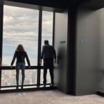 Harry Shum Jr. Instagram - One thousand five hundred and fifty three feet up high on the @skydeckchicago before tonight’s #chifilmfest premiere! This is the same tower where they filmed Ferris Bueller - so we couldn’t resist. Scroll through ➡️ #broadcastsignalintrusion @darkskyfilms Chicago, Illinois