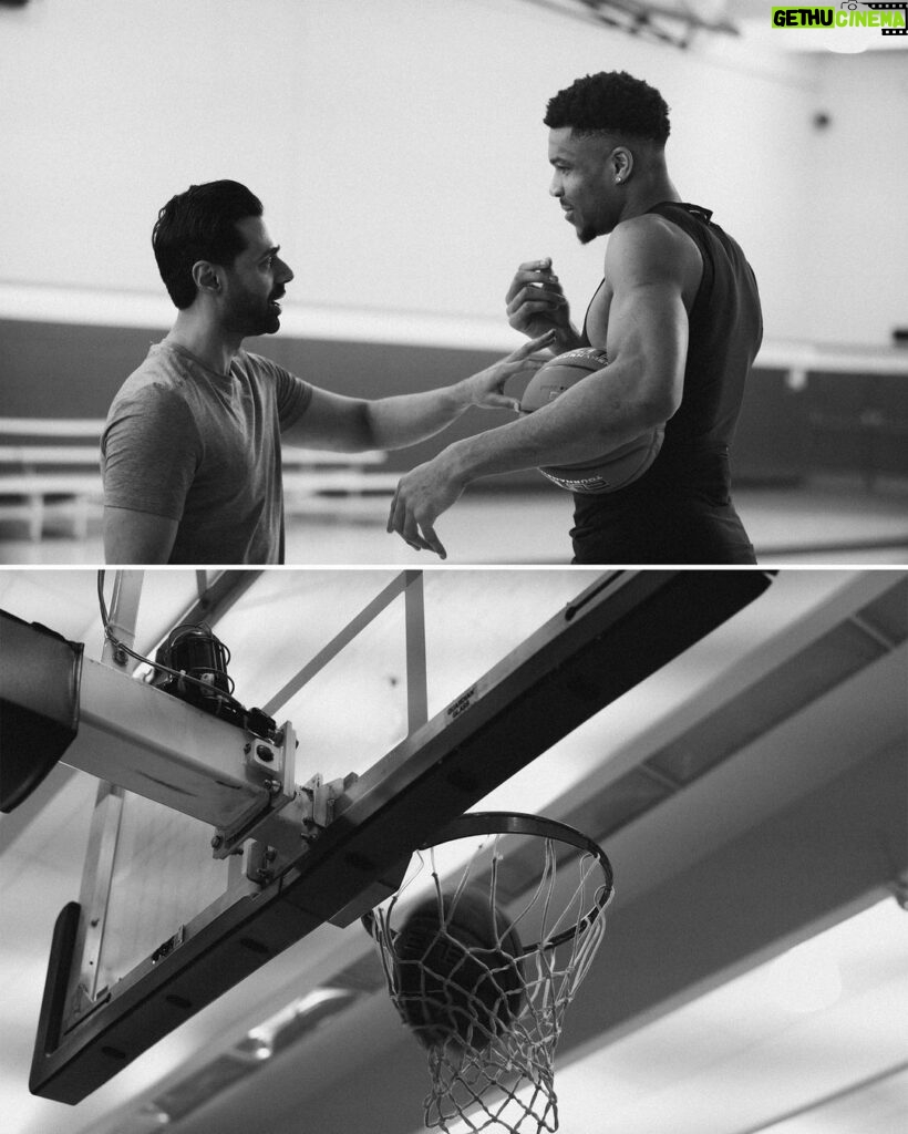 Hasan Minhaj Instagram - What I lack in athleticism, I make for with mind games. Tried beating @giannis_an34 at a game of HORSE. Click the link in bio to check out the full BTS.