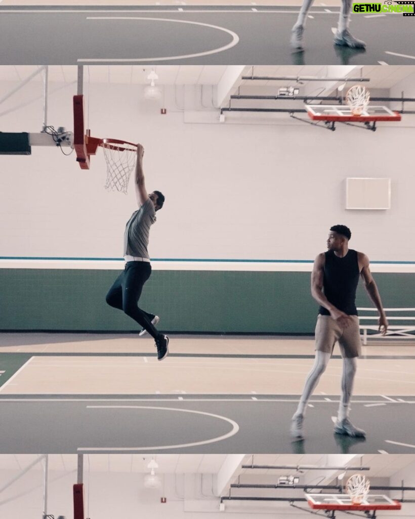 Hasan Minhaj Instagram - What I lack in athleticism, I make for with mind games. Tried beating @giannis_an34 at a game of HORSE. Click the link in bio to check out the full BTS.