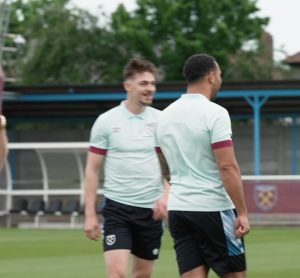 Hero Fiennes Tiffin Instagram - This last month or so has been surreal.

Penultimate episode of @socceram with @kreptandkonan and @neilrazorruddock25 
Then met the man himself @declanrice at the last home game of the season, before being asked by the amazing @westham staff if I want to come train with the boys at rush green and maybe play in the @tst7v7 tournament in NC (silly question). I had the time of my life out there. I’ve grown up watching all these guys play for the club I love, and they say never meet your idols, but these boys have exceeded any expectations I could’ve had of them. I also had tickets to Prague for the final so spent 24 hours at home, before waiting at Gatwick airport for 5 hours as the flight was delayed and would’ve got us in around full time. So we bit the bullet and joined the rest of the boys at a pub back home to watch the game. And what a game it was. Bubbles didn’t fade, fortunes didn’t hide, West Ham are massive, Bowens on fire, and I am one lucky lad. ⚒️❤️

Huge thank you to 
@socceram 
@westham staff and players
@tst7v7